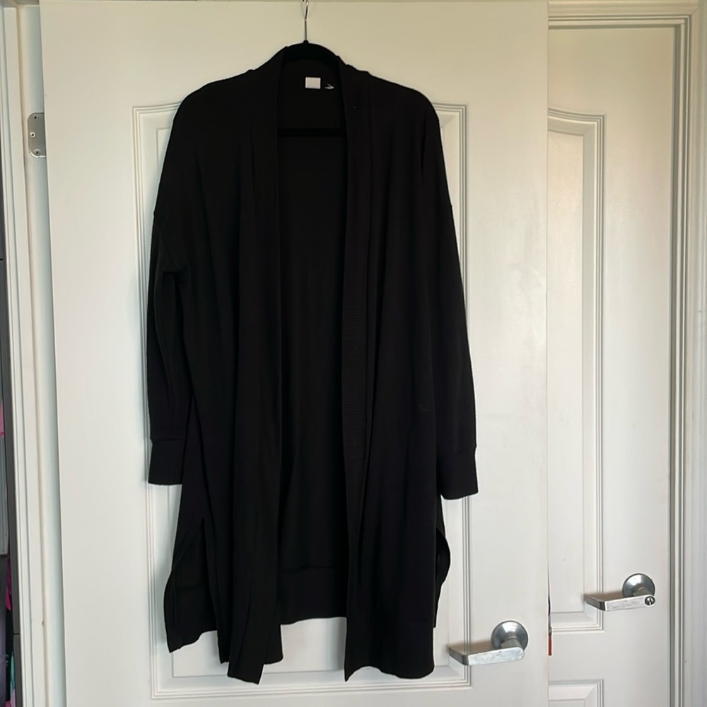 GAP open front long cardigan with side split